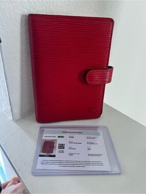 Louis Vuitton Red Epi Leather Agenda